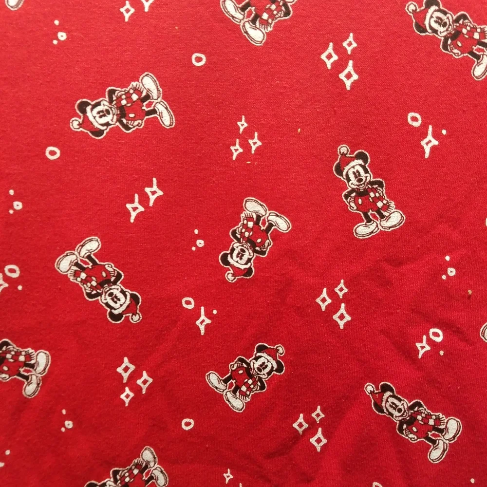 Disney Santa Mickey Mouse Red Kids XL 16 Sweatshirt Christmas Holiday Festive